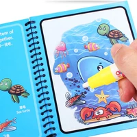 2022 reusable coloring book magic water picture drawing book sensory early education for kids birthday gift montessori toys gift