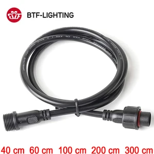 2pin 3pin 4Pin 5pin DC Светодиодная светильник длинительный кабель Разъем штекер-гнездо водонепроницаемый IP67 40 см 60 см 100 см 200 см 300 см