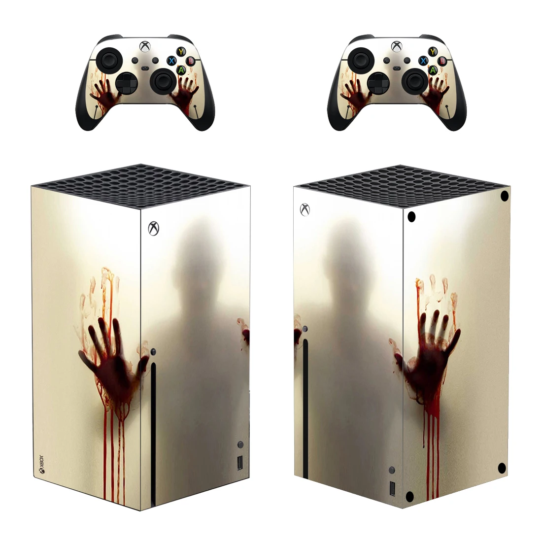 

Защитная Наклейка Ходячие мертвецы, наклейка, Обложка для консоли Xbox серии X и 2 контроллера, Виниловая наклейка для Xbox серии X
