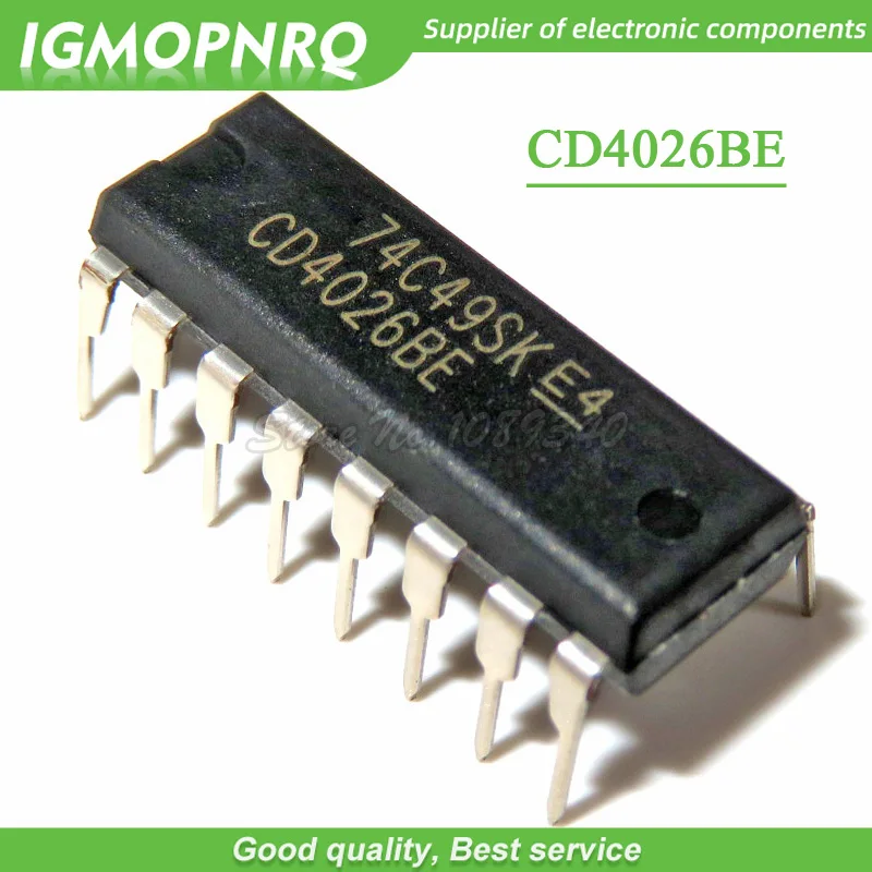 10 шт./лот CD4026BE CD4026B DIP-16 логический чип десятичный счетчик/делитель CD4026 Новый