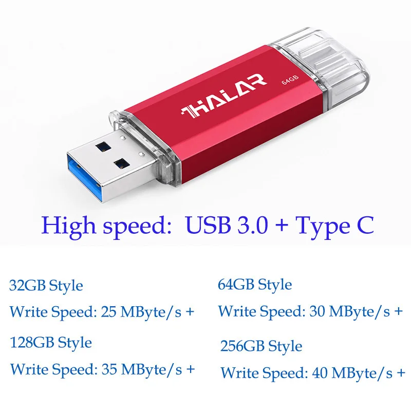 T3-R-fast THKAILAR USB 3,0 флэш-диск тип-c OTG USB флеш-накопитель 256 ГБ 128 Гб 64 Гб Флешка 32 Гб высокоскоростная карта памяти, Флеш накопитель USB - Цвет: T3-R-fast