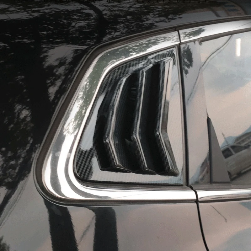 

2Pcs Car Rear Window Louver Shutter Cover Trim with 3Pcs Car AC Vent Center Air Conditioning Outlet Cover Trim