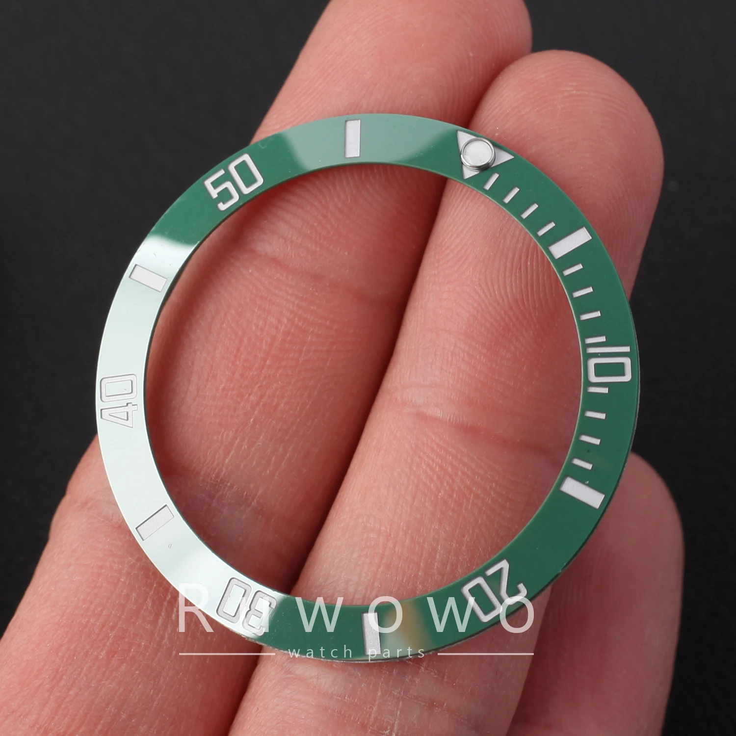 Quality Watch Part 38mm ceramic bezel for submariner case white gold plated original luminous