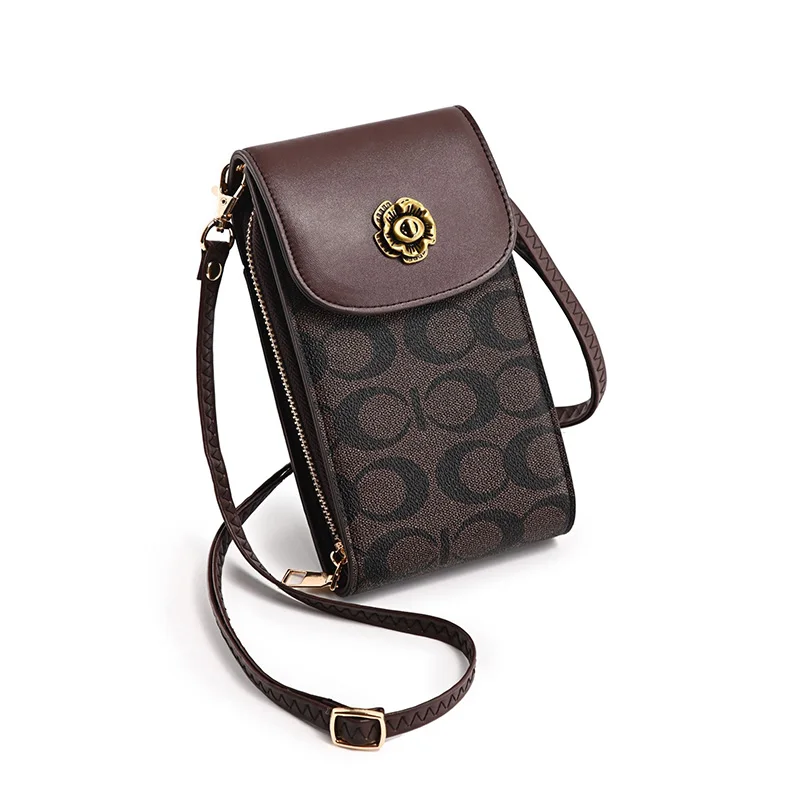 

2021 Fashion Flower Lock Shoulder Bag Luxury Women Clutches Designer High Quality PU Leather Mini Letters Handbag Crossbody Bags