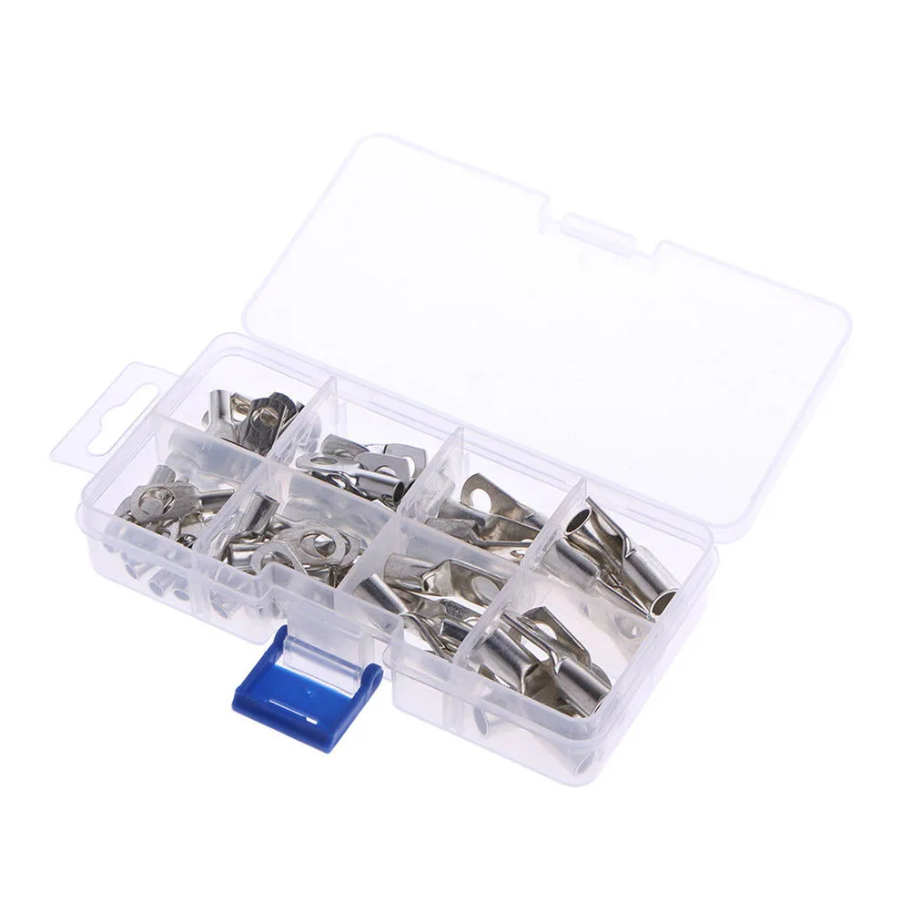 

60PCS Multimedia Electronics Wire Bolt Hole Copper Cable Tinned Lugs Plated Wire Connector Terminals Set Car Generous