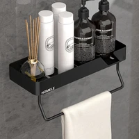 wall mounted corner storage rack bathroom shelves towel bar holder robe hook square basket hanger bathroom accessories