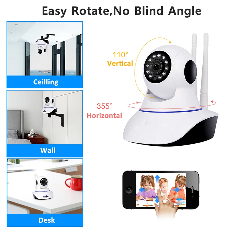 Hiseeu HD 720P беспроводная IP камера Wifi ночное видение Wi Fi высокое качество Сетевая CCTV