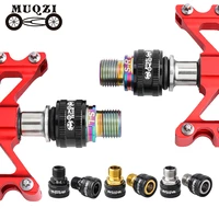 muqzi quick release pedal adapter titanium alloy stainless steel pedal extender mtb road folding bicycle pedal extension