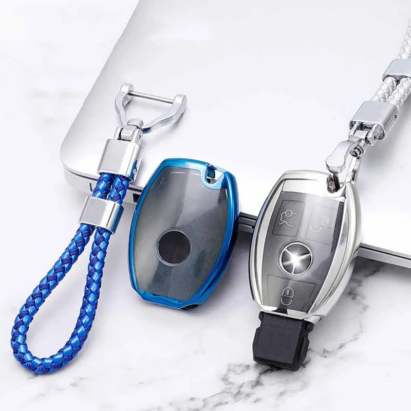 

TPU Soft Rubber Car Key Cover Keychain Is Suitable For Mercedes-Benz Series C/A Class C260L C200L A200L Glc260L Gla200 Glc300