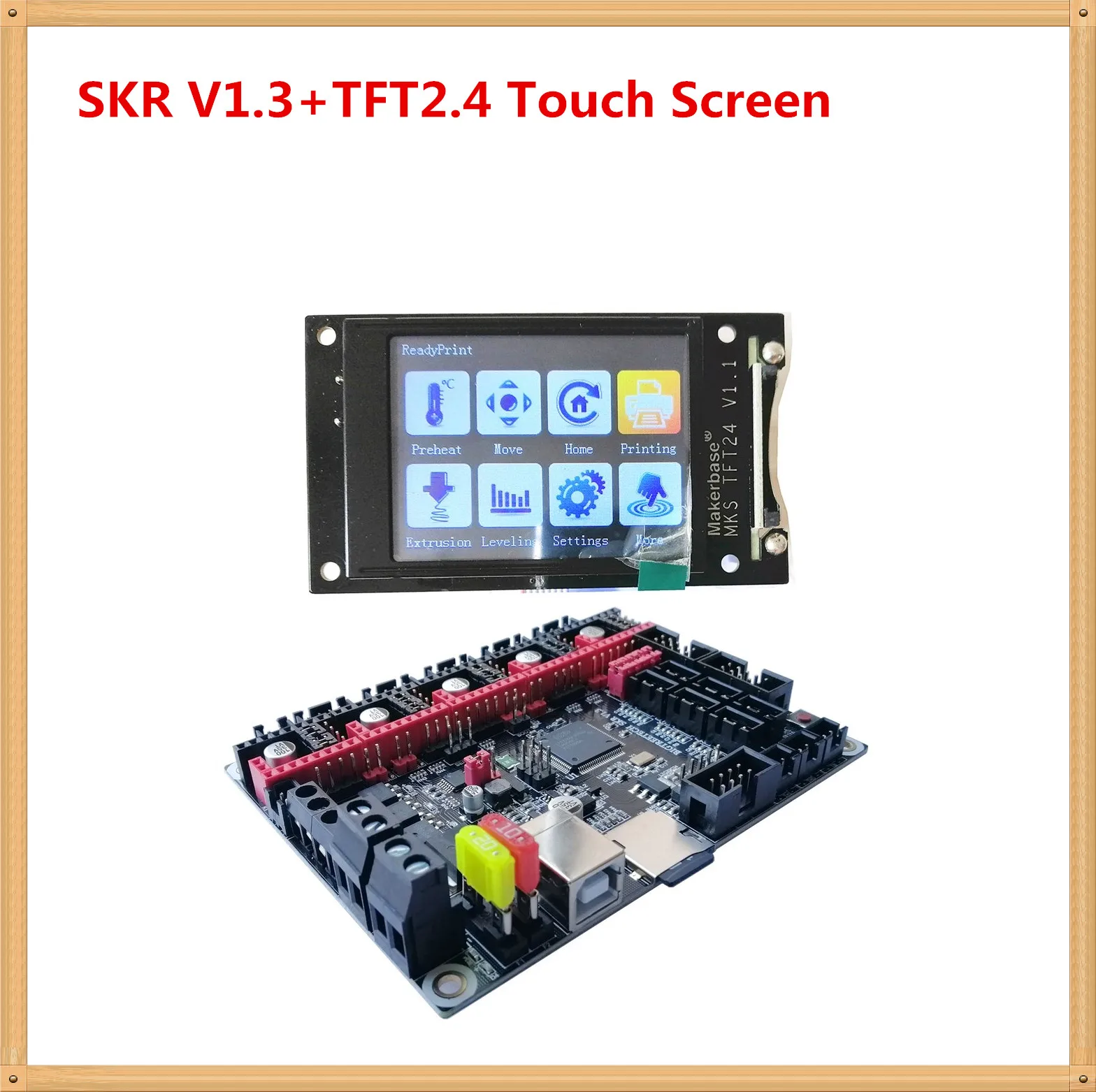 SKR V1.3 32 бит материнская плата MKS TFT24 дисплей сенсорный экран+ MKS TFT wifi DIY дешевые 3d принтер Замена контроллера