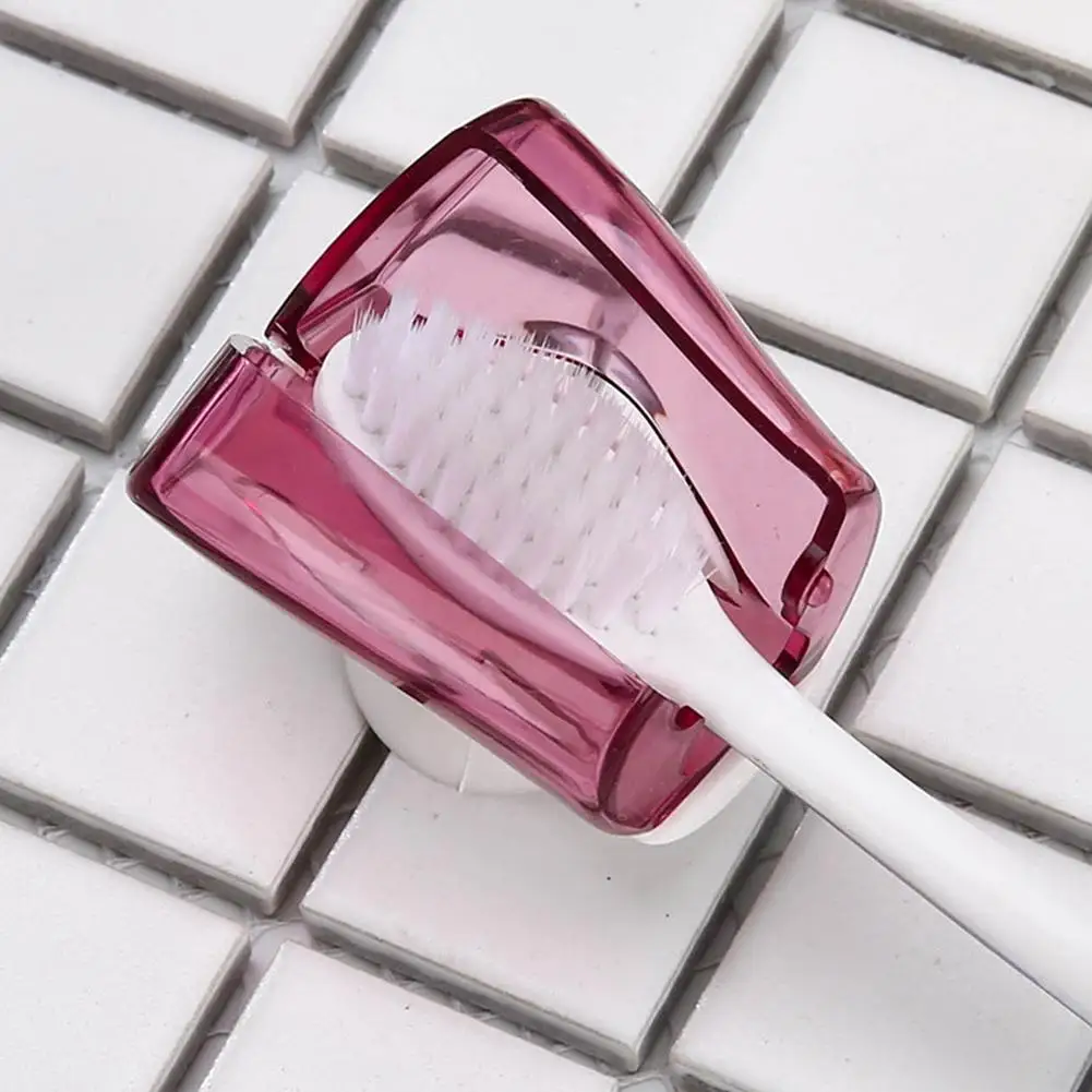 

3Pcs/Set Suction Cup Toothbrush Holder Toothbrush Cover Wall Mount Home Supplies Rack Product Bathroom Storage K7F5