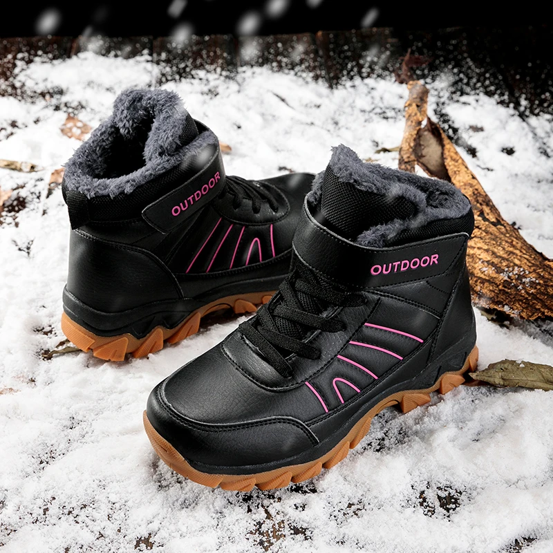 Женская зимняя обувь зимние ботинки с мехом теплые водонепроницаемые кроссовки