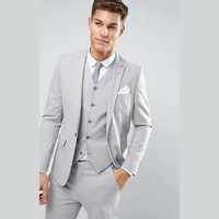 latest coat pant designs light grey men suit wedding suits slim fit skinny jacket custom costume groom tuxedo 3 piece masculino