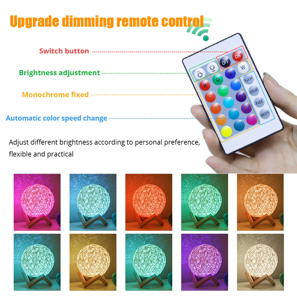 Креативный светодиодный ночник USB настольная лампа украшение для спальни фонарь