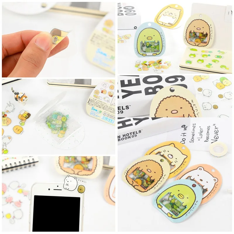 

50pcs/bag Cute Sumikko Gurashi Diary Label Stickers Pack Decorative Mobile Stickers Scrapbooking DIY Stickers Escolar Papelaria