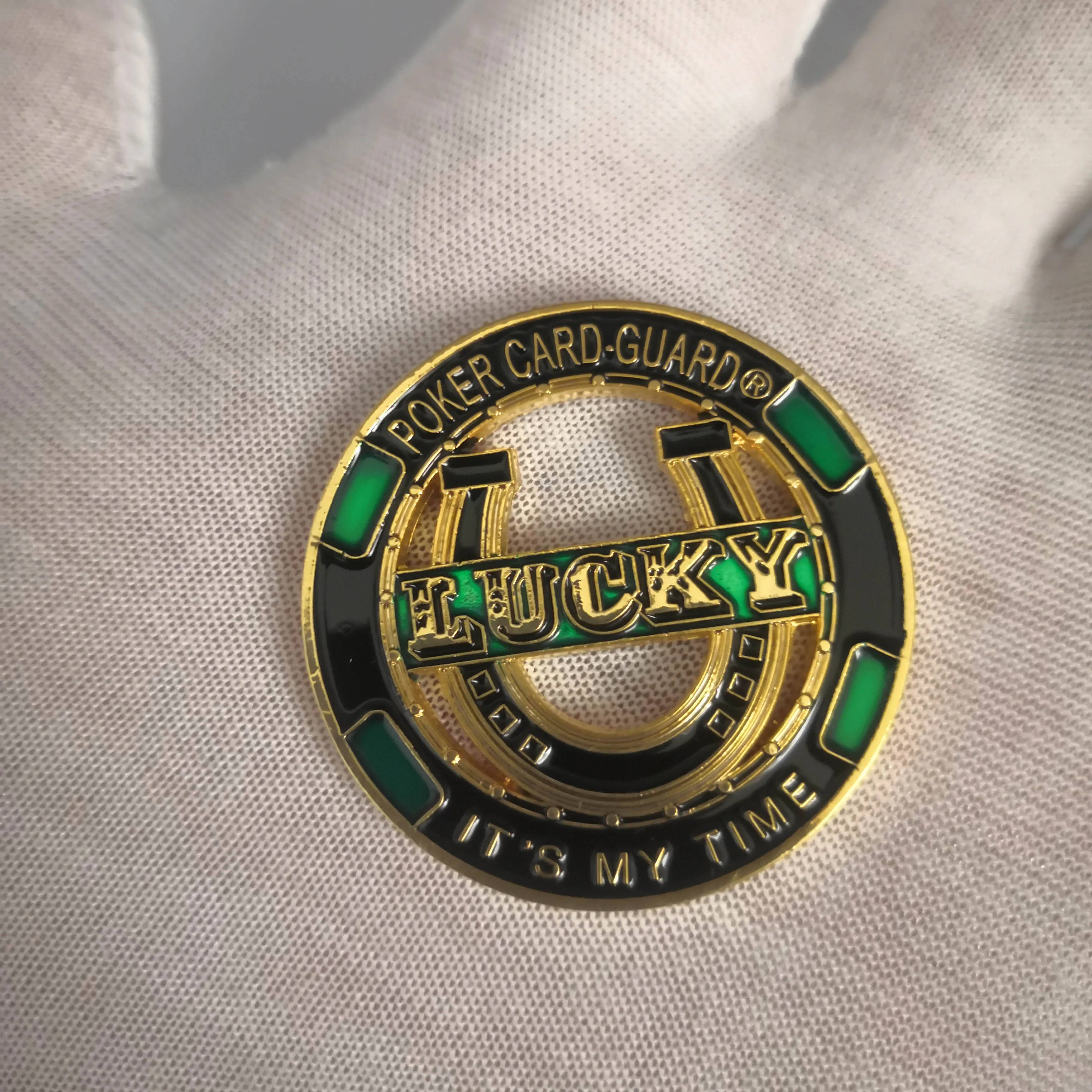 Покерная карточка Lucky Gold с отверстиями памятная монета для покера благословение