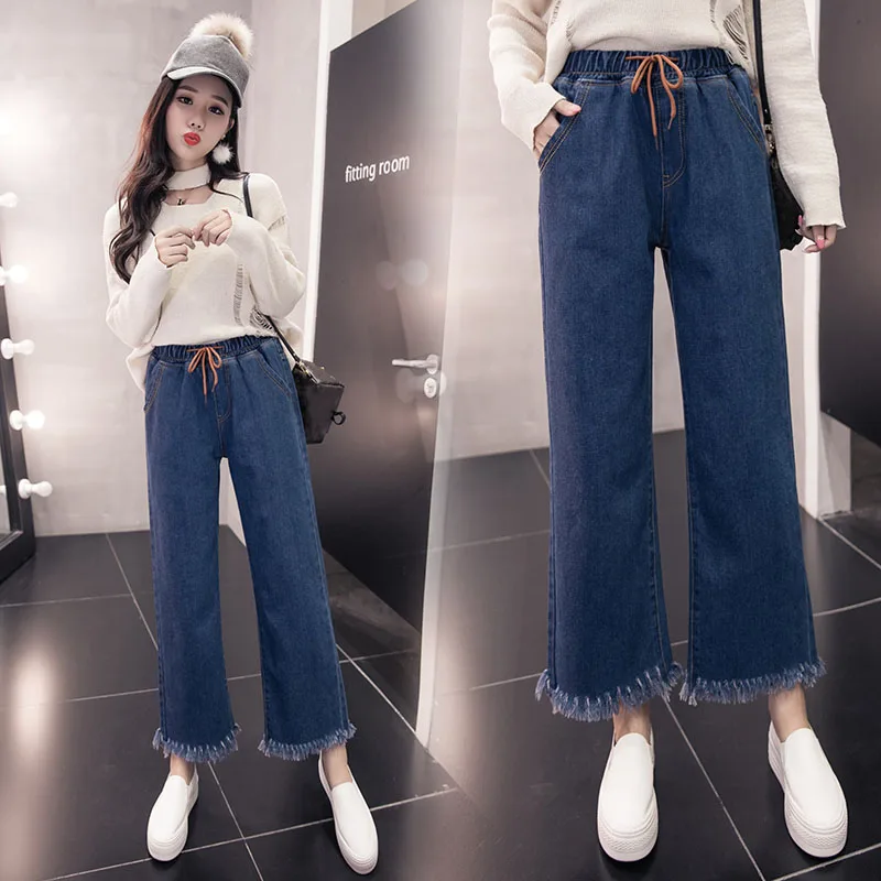 

Plus Size Spring Summer 9/10 Length Raw Hem Denim Capri Pants Cropped Jeans for Women S M L XL 2XL 3XL 4XL 5XL