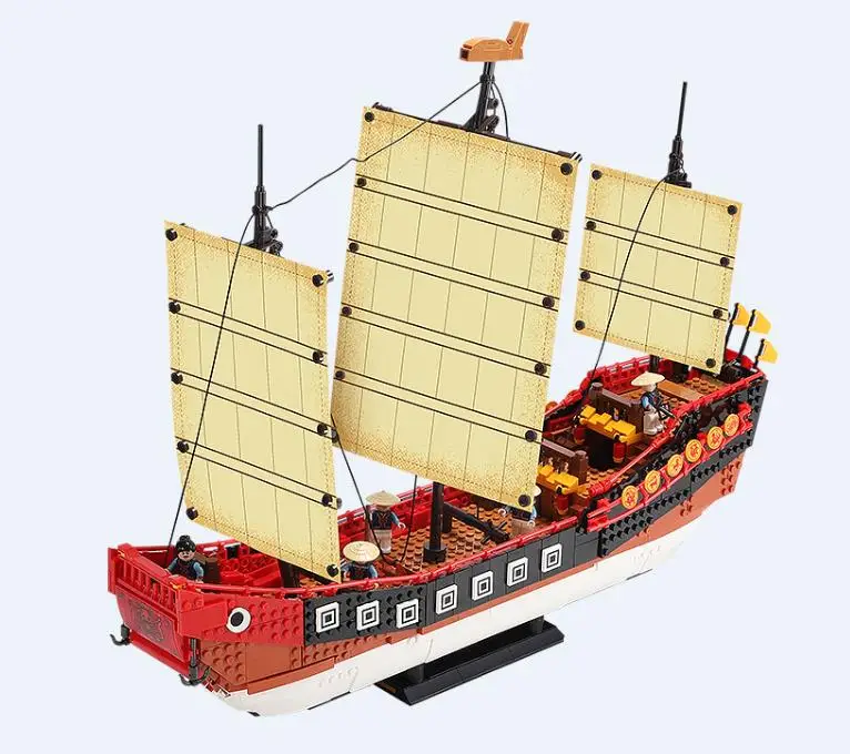 XINGBAO строительные блоки легированная парусная лодка серии Cantonese Galleon модель
