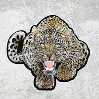 domineering toothbrush embroidery leopard biker rock patch for clothing jacket denim coat diy iron on sticker accessories