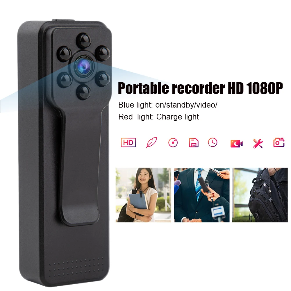 

K11 Mini Camera 1080P Portable Camara Wide Angle Police Video Recorder Body Camera Loop Recording Motorcycle Bike Motion Cam