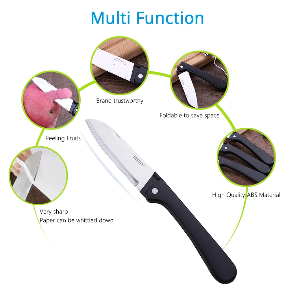 Кухонный нож из нержавеющей стали Складной карманный для повседневного