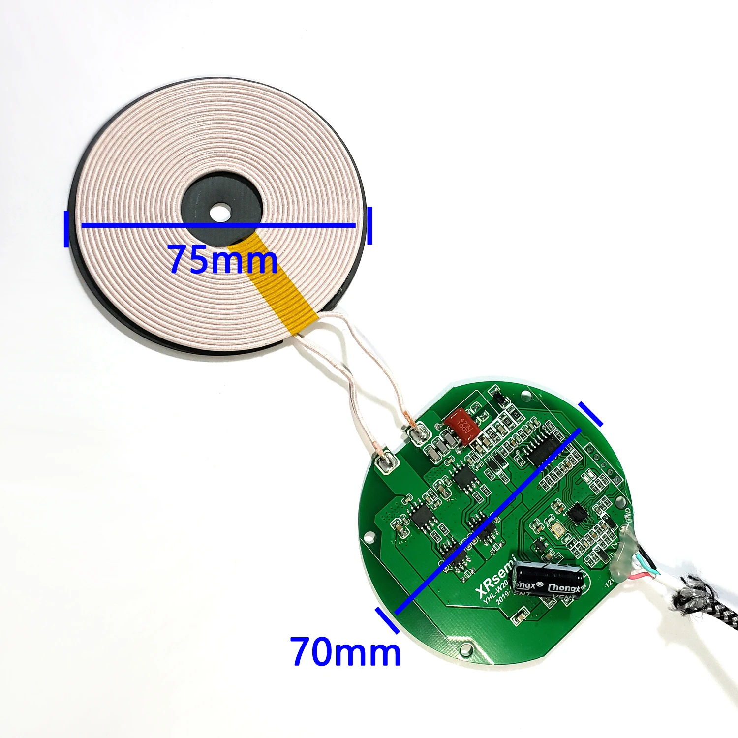 

25MM Mobile Phone Wireless Charging Module DIY15W Fast Charging Transmitter Module PCBA