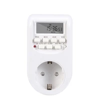 lcd digital timer switch energy saving smart control socket programmable setting of clock on off time eu plug