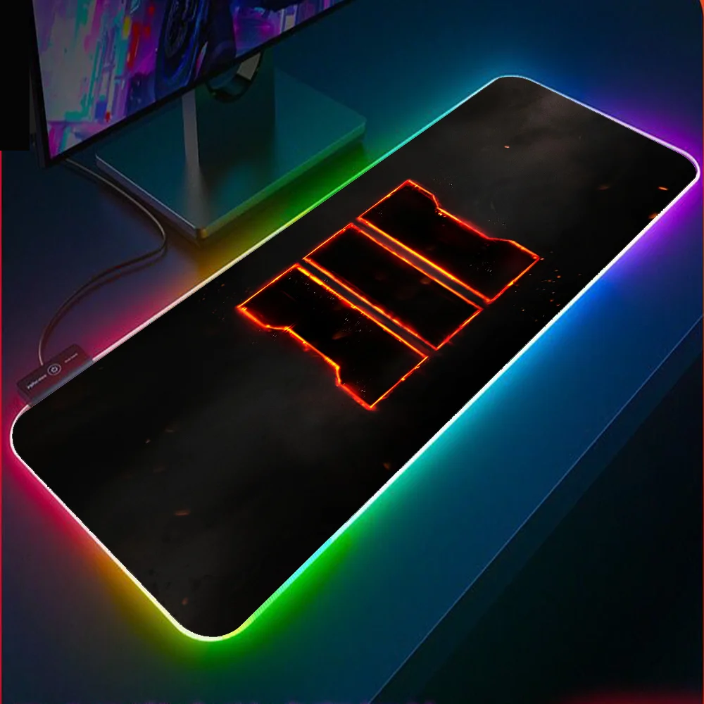 

XGZ Gamer RGB Mouse Pad Call of Duty Black Ops LOGO Laptop Keyboard Pad Lock Edge Desktop LED 90x40cm Gaming Desk Mousepad XXL