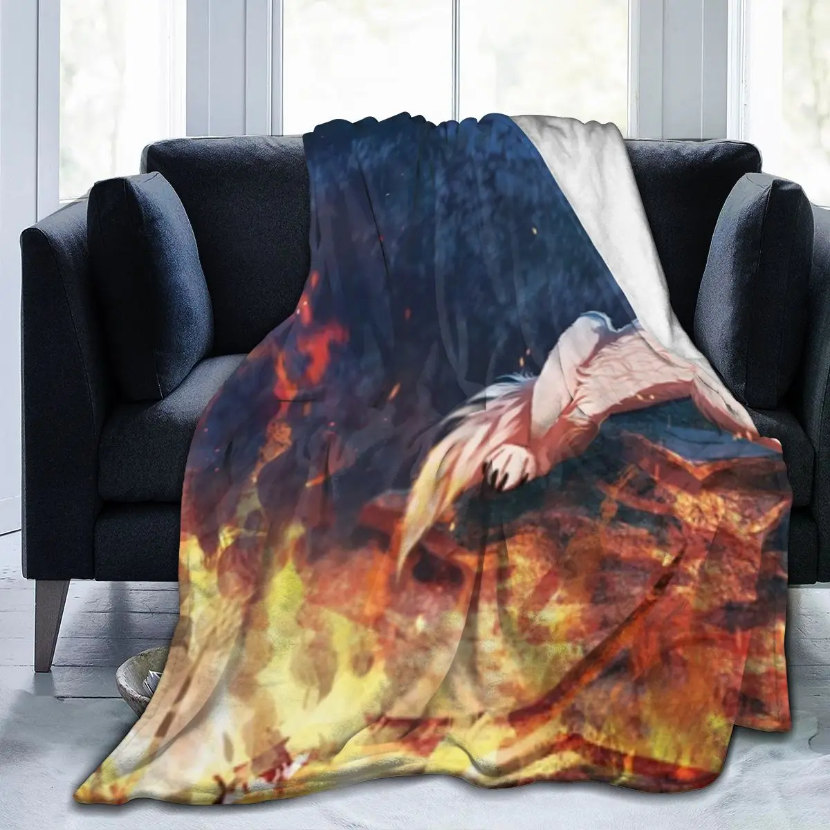 

Wild Wolf And Moon Animals Galaxy Fleece Throw Blankets For Sofa Bed Couch Dropship Wholesaling Drop ship Throw Blanket