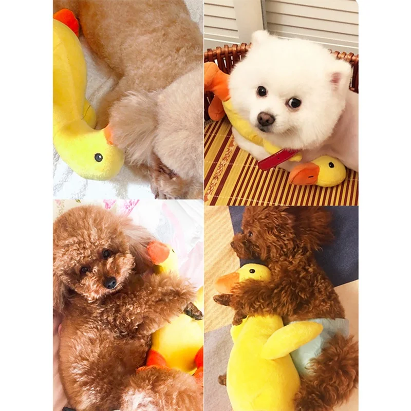 Pet dog toy vocal plush duck VIP teddy the bear law venting bite screaming chicken pillow Small Yellow Goose Soft Material Safe |