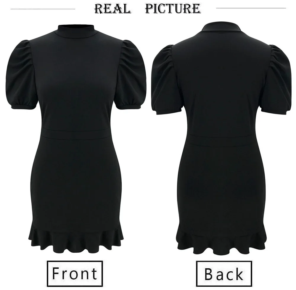 

Sexy solid color waist pack hip Short Sleeve Dress novel, women's, relaxed,fashion, Office lady dress women