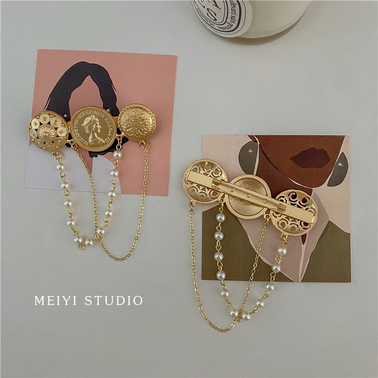 

Trendy New Fashion Western Accessories Pearl Luxury High-End Brooch Women's Brooch Dumb Gold Women's Brooch
