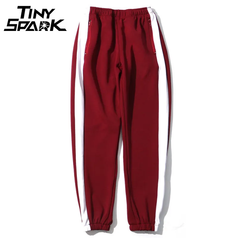 Мужские спортивные брюки Harajuku повседневные хлопковые тренировочные в полоску на