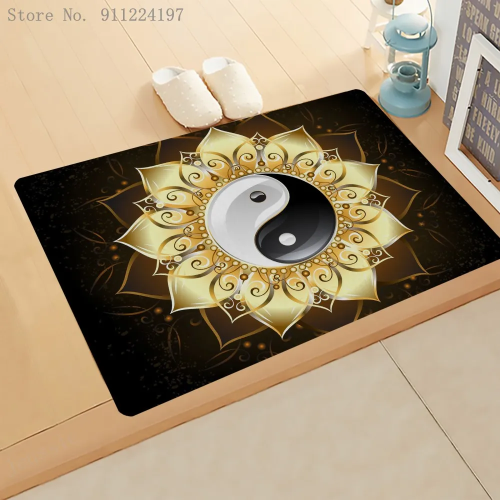 

3D Printed Doormat Kitchen Carpet Non-Slip Decor Yin And Yang Floor Mat For Adult Room Bedroom Taiji Floor Rug 40x60/50x80cm