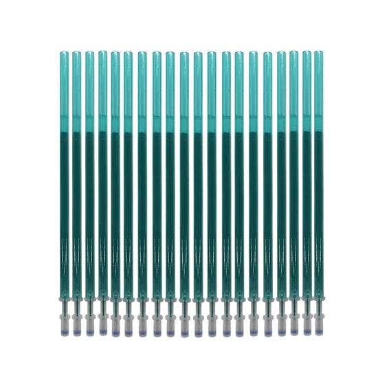 20pc Green ink Refil 20 шт./лот стержень со стираемыми чернилами набор моющаяся ручка стираемая гелевая ручка 0,5 мм синие черные чернила школьные офисные канцелярские принадлежности - Цвет: 20pc Green ink Refil