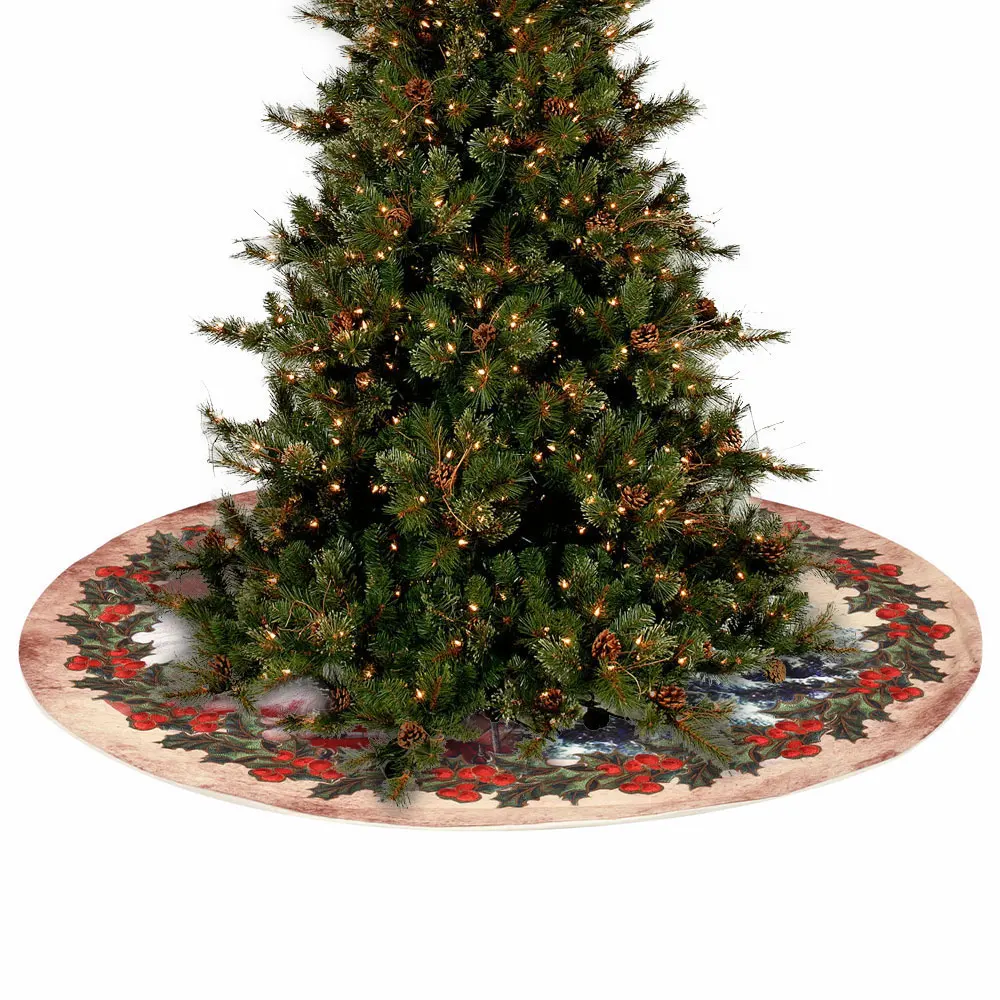 Рождественские украшения для дома 2019 Снежная плюшевая елка юбка основа