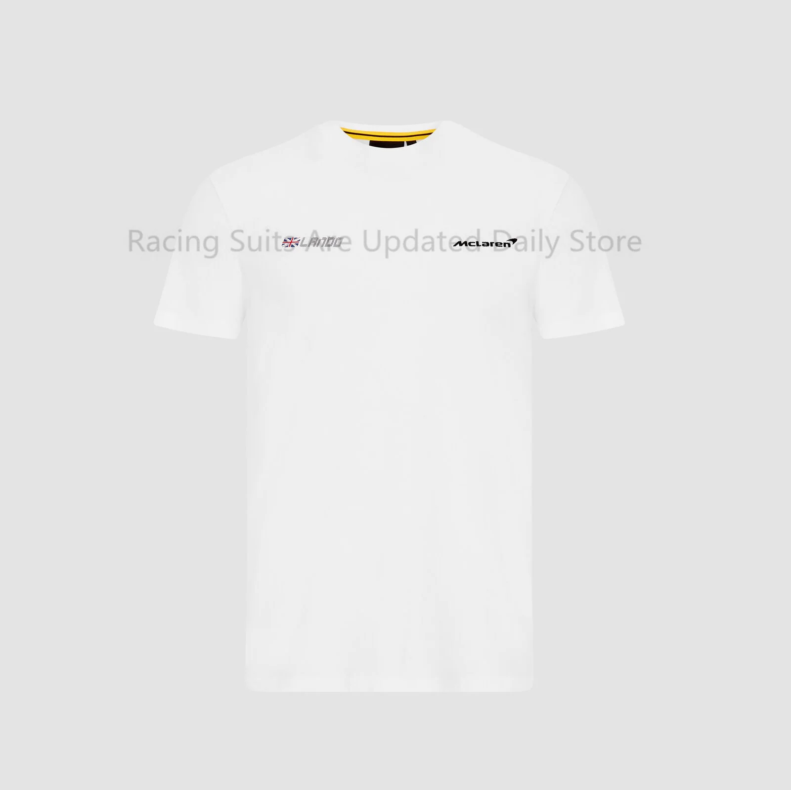 

Рубашка F1, новинка 2021, лидер продаж, белая Униформа команды McLaren, форма Формула 1, гоночный костюм, модная футболка в стиле Харадзюку