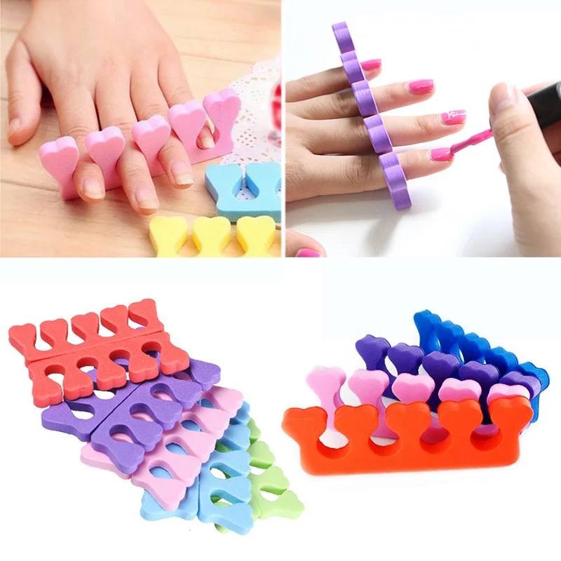 

500-100Pc Pedicure Toes Separators Nail Art Fingers Foots Sponge Soft Gel UV Tools Polish Manicure Toe & Finger Relaxing Holding