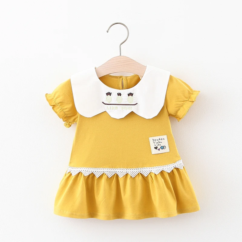 Милое детское платье YALOODE с мультяшным рисунком хлопковая летняя одежда для