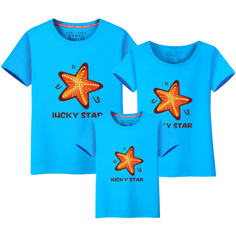 Пляжные Стиль одинаковые футболки для членов семьи футболка мам и пап розница