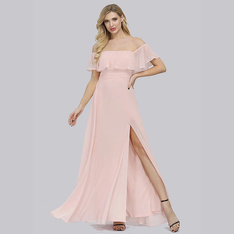 

Lactic 2021 Summer New Chiffon Ruffled Midi Dress