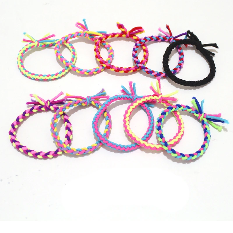 Matching Twist Knitting Knot High Elastic Rubber Band Girl's Hair Circle Headdress