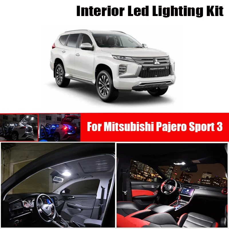 

16 шт. Canbus для 2016-2020 Mitsubishi Montero Shogun Pajero Sport 3 III KS автомобильная светодиодная внутренняя подсветка номерного знака