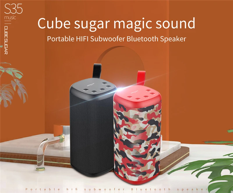 ZEALOT S35 Portable Bluetooth Speaker Outdoor HIFI Subwoofer Music Box HD Audio Subwoofer 66ft Bluetooth Range Water Resistance