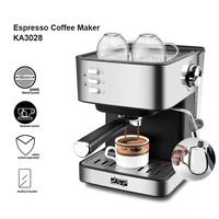 15 bar coffee machine ground espresso coffee maker cappuccino milk bubble maker machine home office latte kitchen accessories
