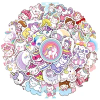 30 50 pcs unicorn cute cartoon graffiti sticker suitcase water cup guitar car sticker toy wholesale