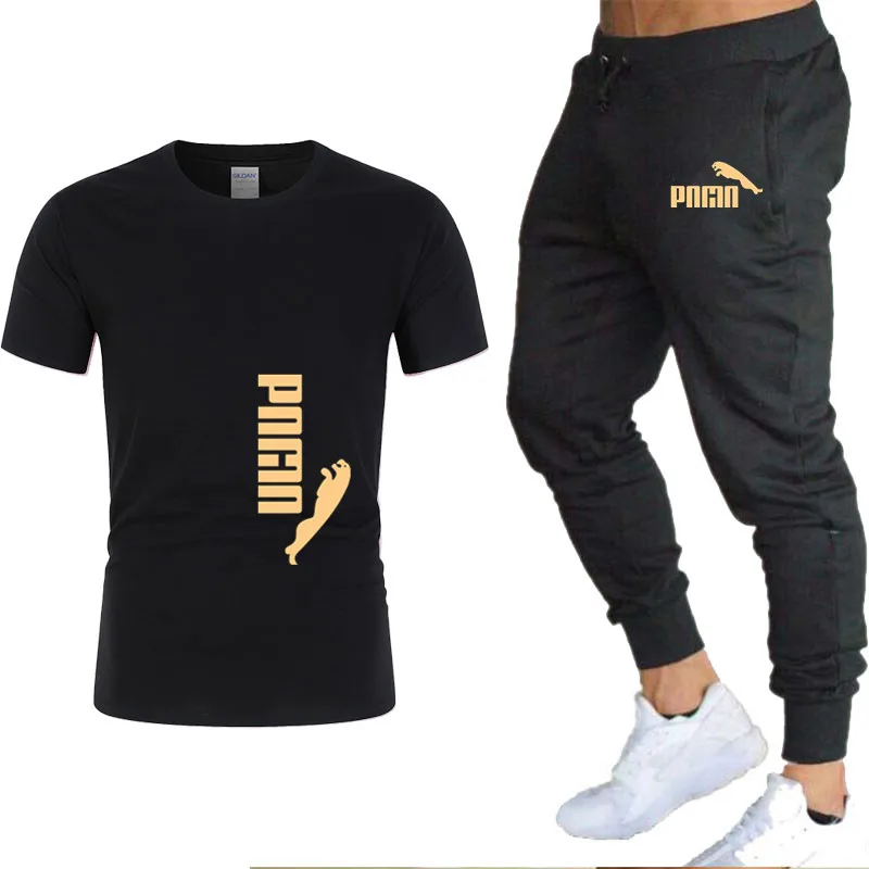 

Men's Casual men's sets Tracksuit summer men sets Two Piece Set T Shirt Brand Track Clothing Male Sweatsuit Sports Suits S-2XL