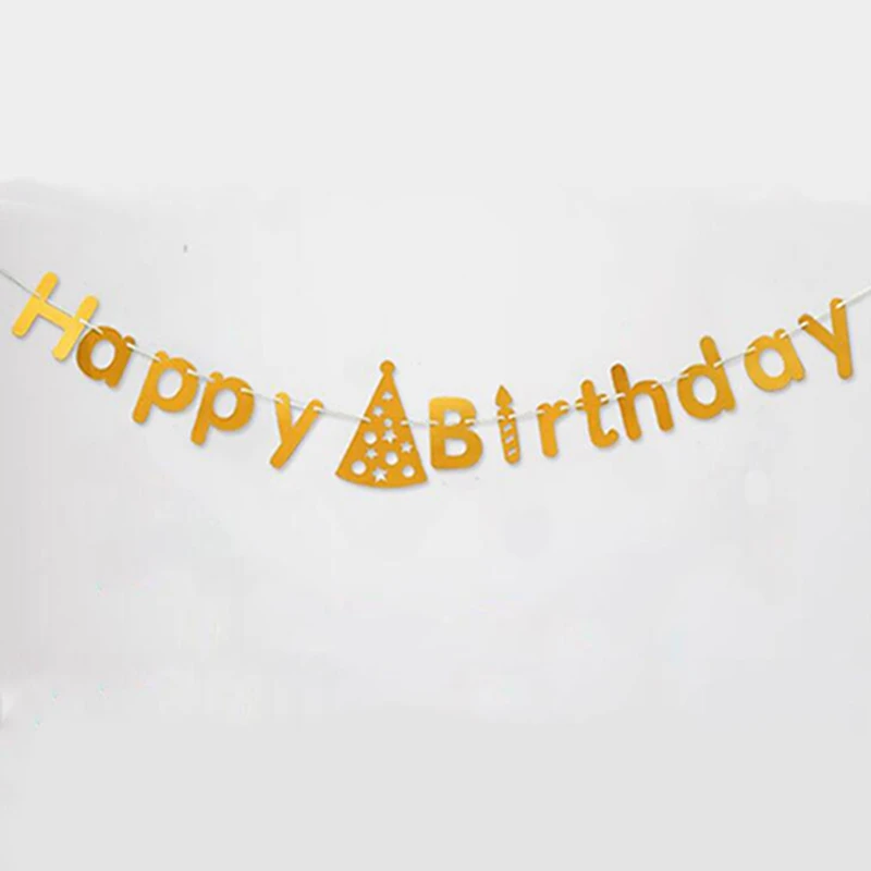 Креативный праздничный баннер с надписью Happy Birthday Висячие Вечерние Декорации