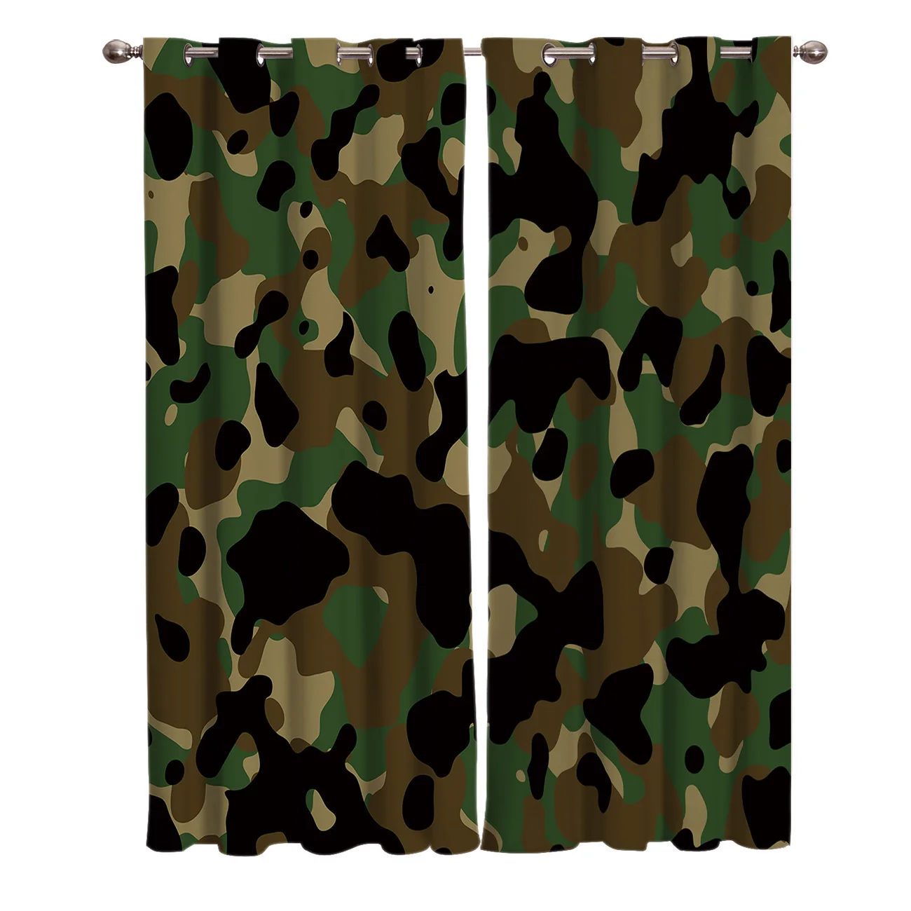 Камуфляжные оконные шторы s образные занавески Детские с люверсами лечебные