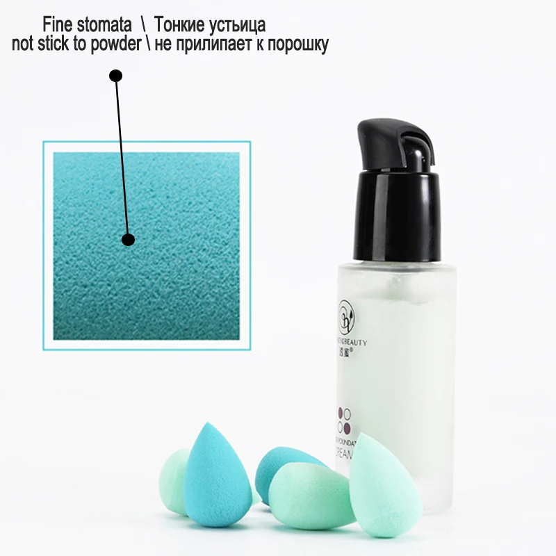4pcsMini губка для макияжа форма капли воды макияж основа пуховка консилер пудра